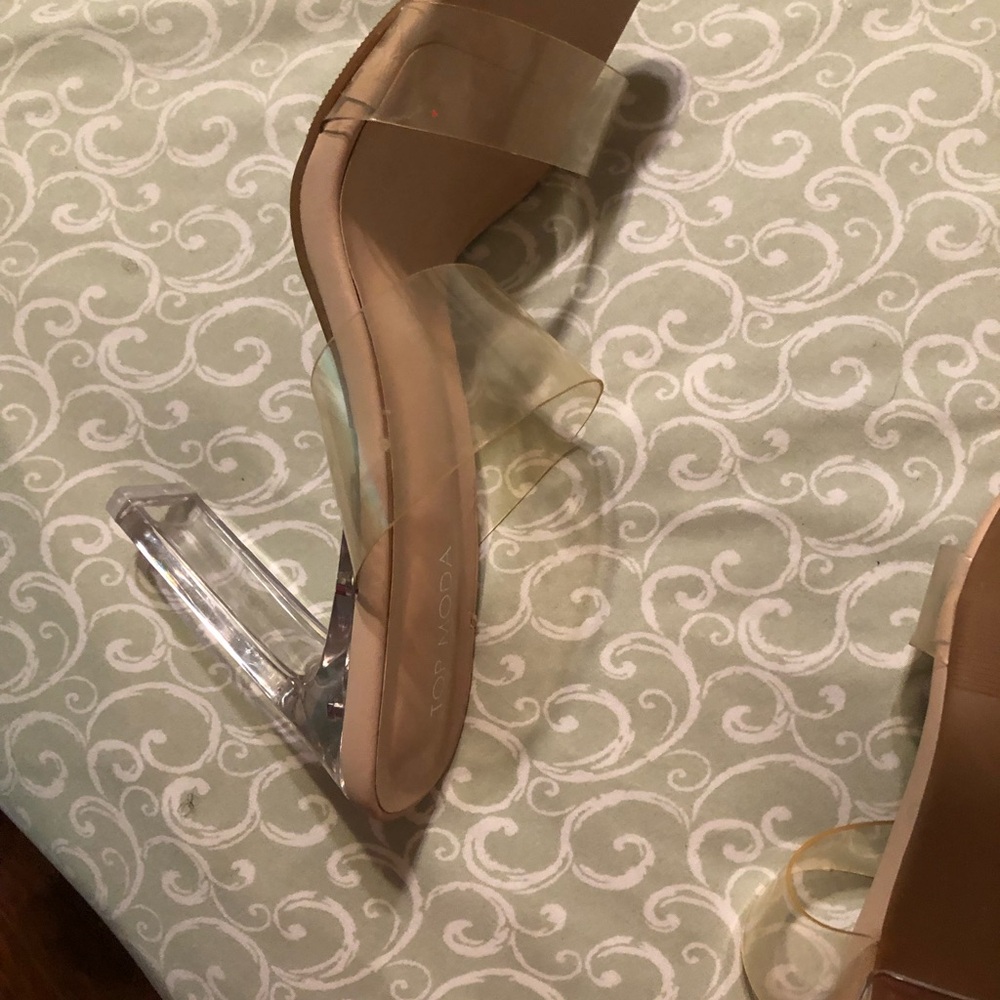 Tan clear shoes not been worn